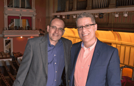 Jon Elbaum (left) executive director of Troy Savings Bank Music Hall, with Dr. Jose Daniel Flores-Caraballo, artistic director for Albany Pro Musica